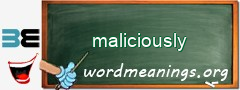 WordMeaning blackboard for maliciously
